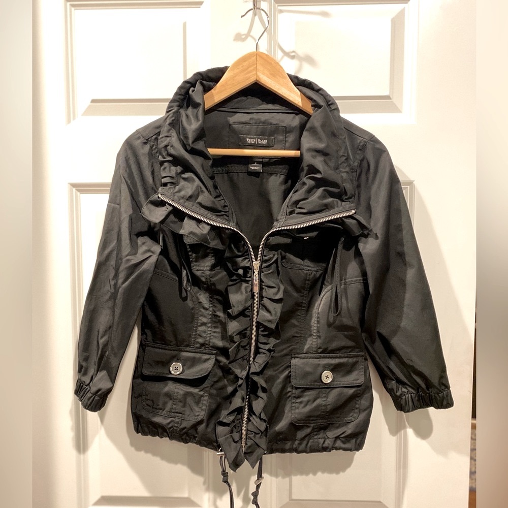 WHBM lightweight Black zip-up Jacket. - Picture 5 of 11